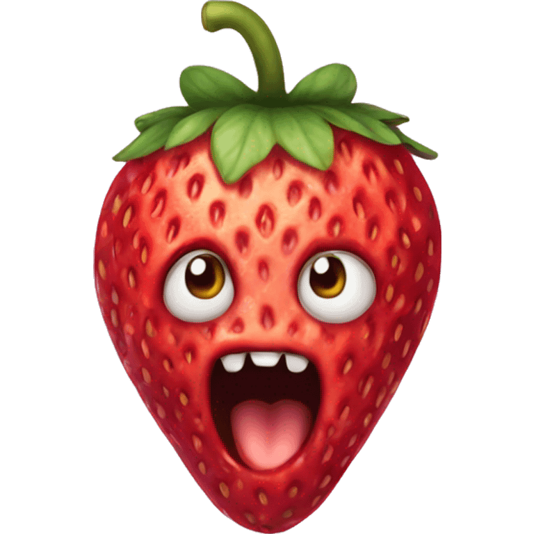 Monster strawberry  emoji