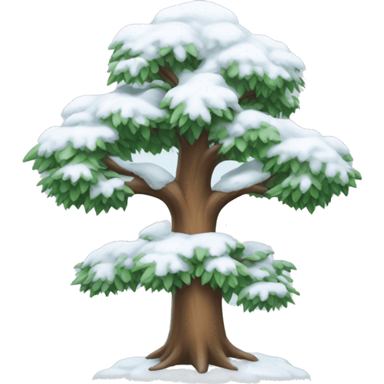 tree full of snow emoji