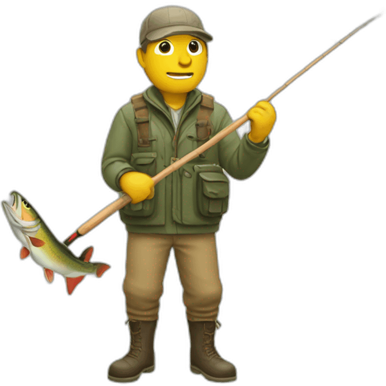 trout fisherman emoji