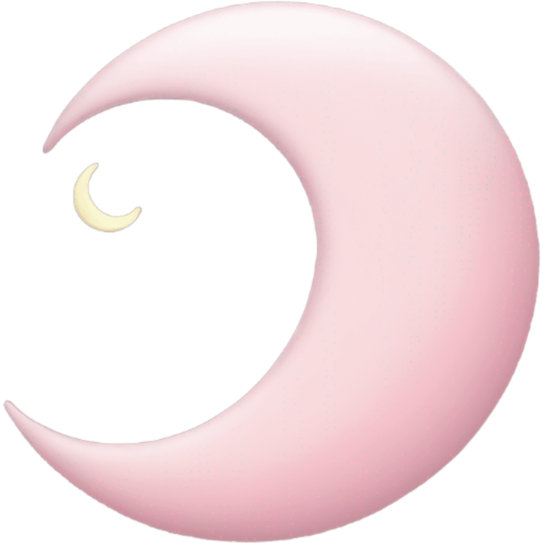 Light pink crescent moon  emoji