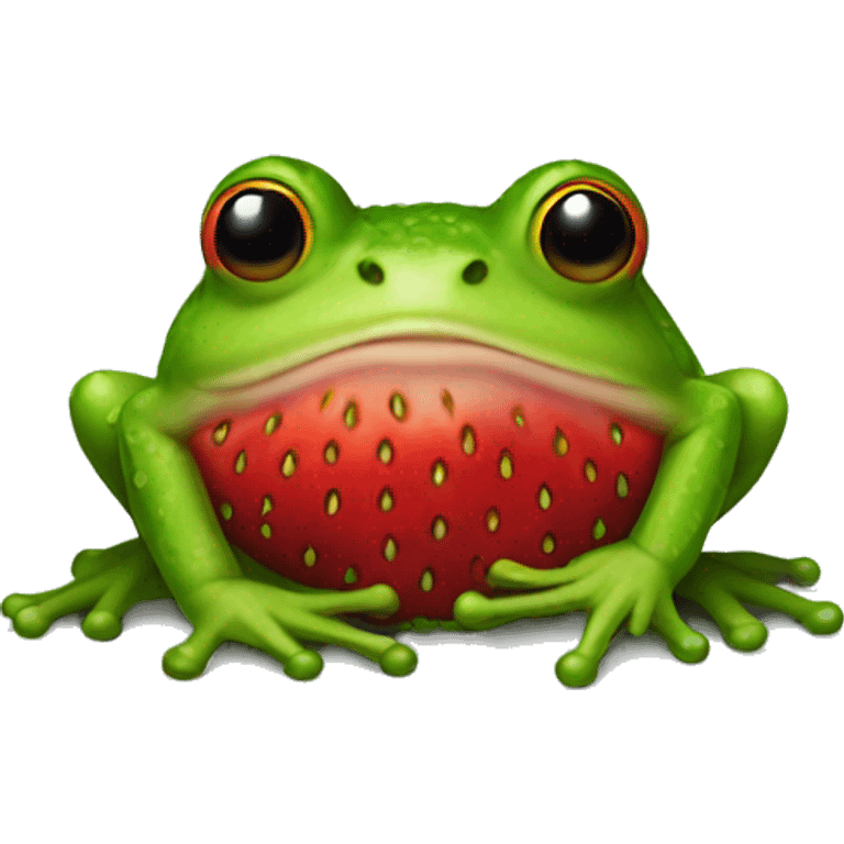 Strawberry frog emoji