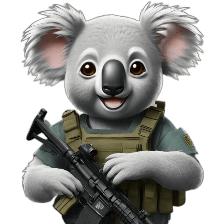 Koala in Pubg with m416 emoji