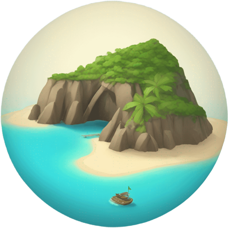 Island with beach emoji