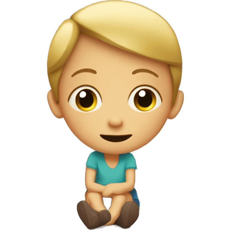 a child watching TV emoji