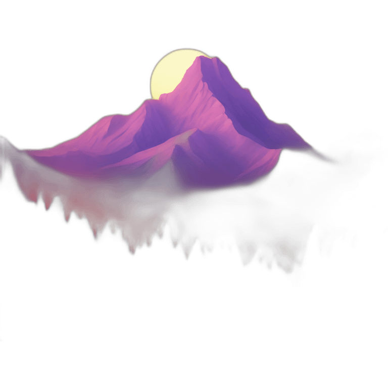 Wallpaper mountain sunset emoji