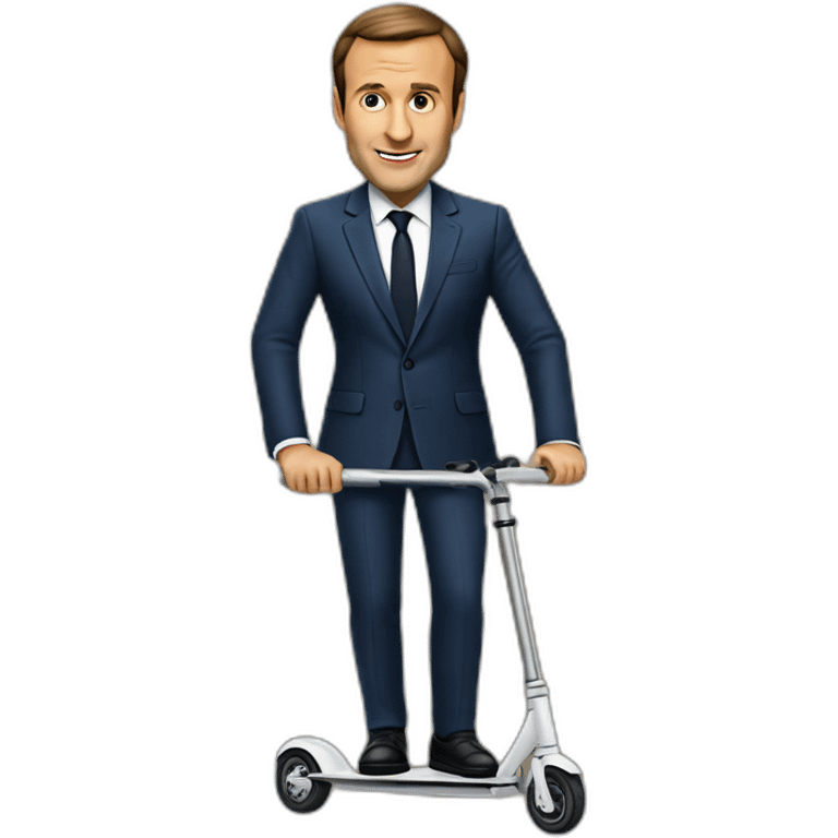 Macron sur trottinette emoji