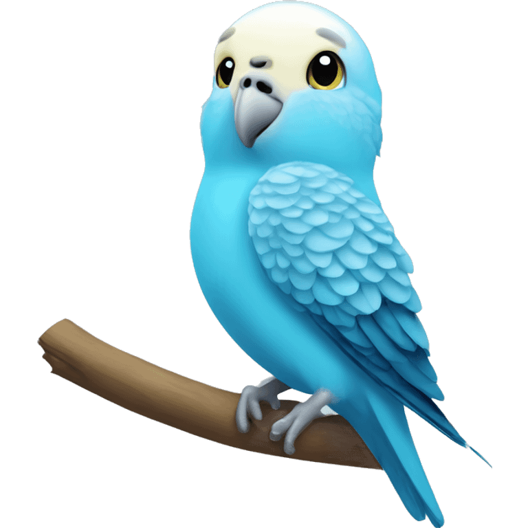 Light blue Budgerigar bird  emoji