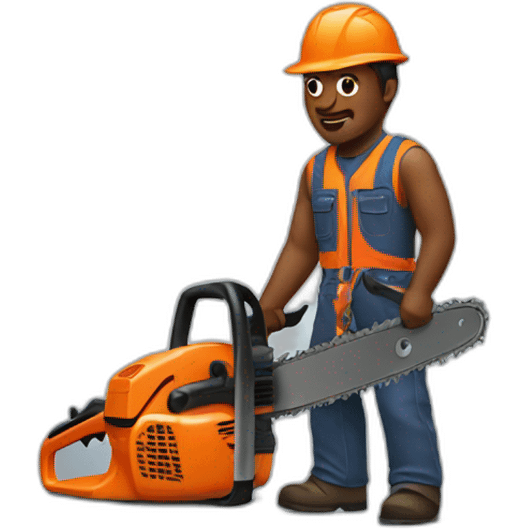 Man with chainsaw emoji