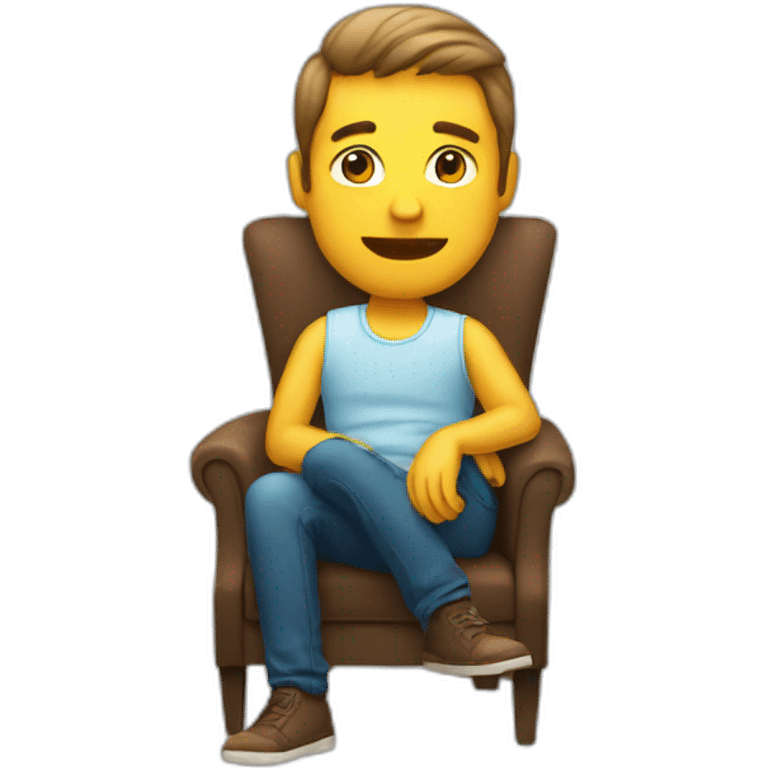 man sitting on chair emoji