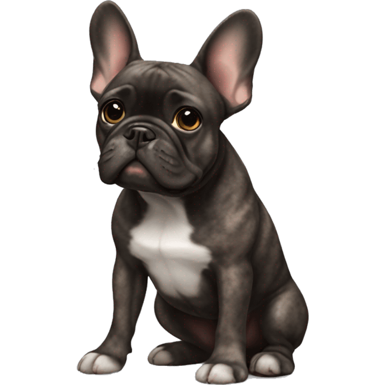 Brindle French bulldog  emoji