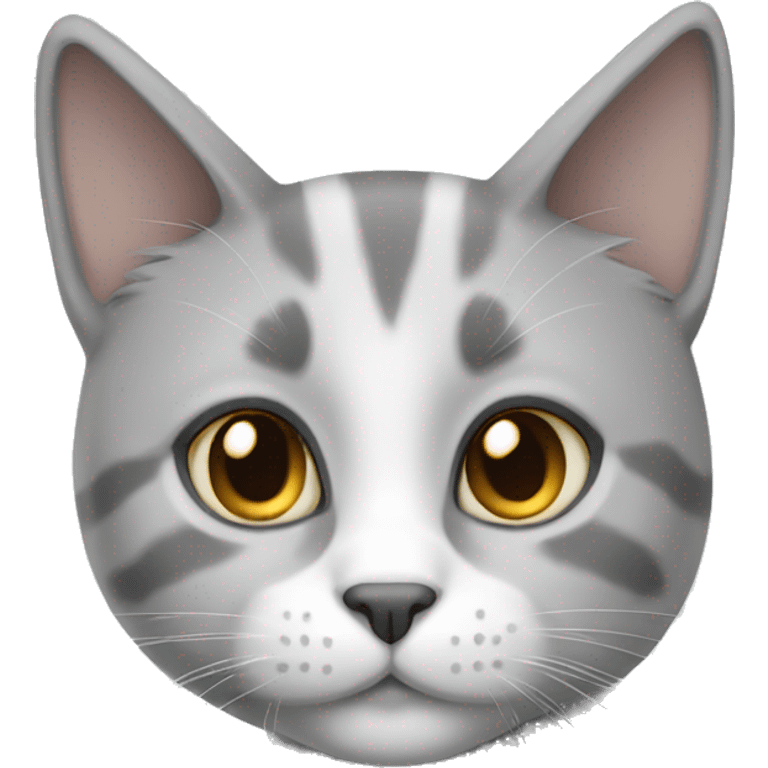 Whitw and gray cat  emoji