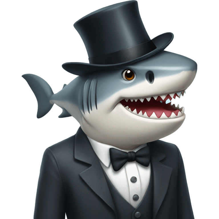 shark with a tophat emoji