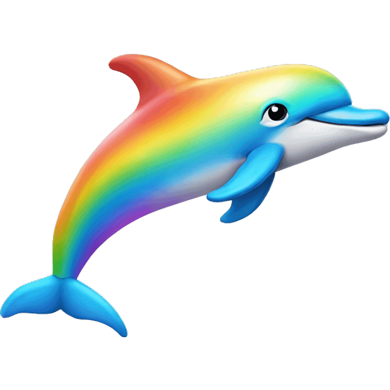 Beautiful rainbow dolphin emoji