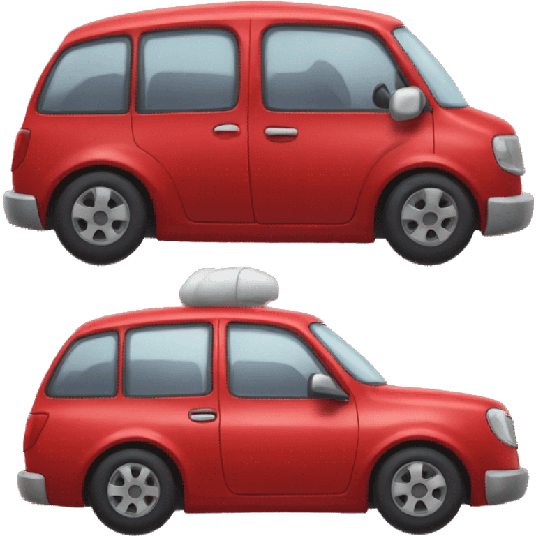 Funny red car emoji