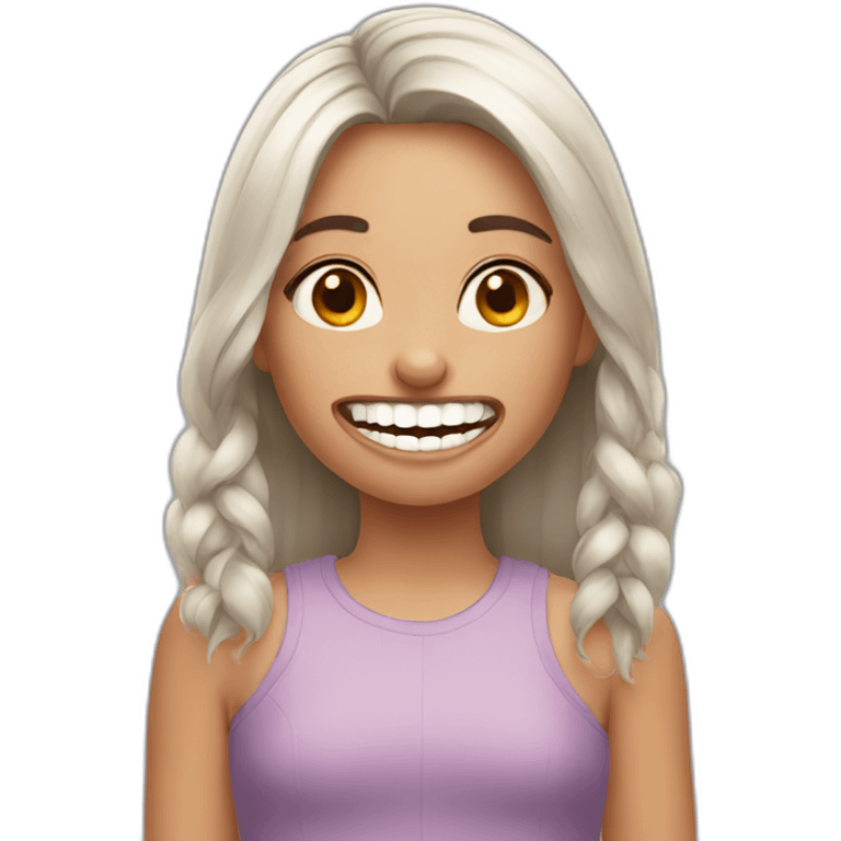 girl with rabbit teeth emoji