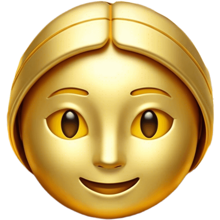 Cinematic Realistic Gold Emoji, Radiant and brilliant, with smooth, polished golden bars reflecting the light in stunning highlights. The soft, warm glow of the metal exudes luxury and elegance, catching every glimmer in the surrounding environment. Soft glowing outline, capturing the essence of wealth and timeless beauty in gleaming gold! emoji