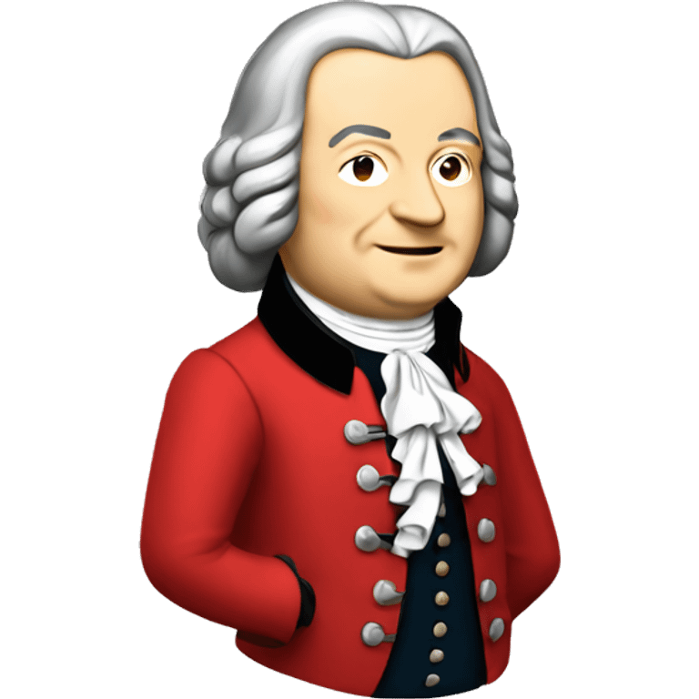 johann sebastian bach standing with red jacket emoji