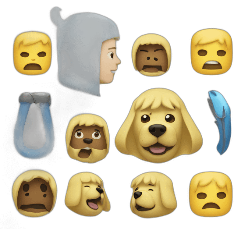 Finn the human and jake the dog emoji