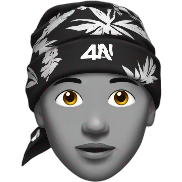 rappeur bandana qui réfléchi emoji