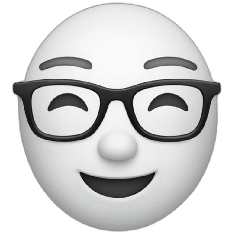 Smiling emoji with glasses emoji