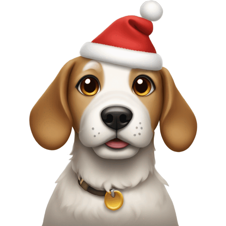 Christmas dog emoji