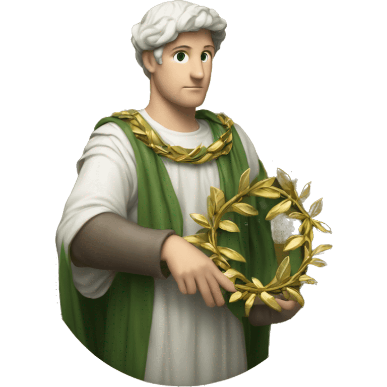 Petrarch holds a golden laurel wreath in his hand emoji