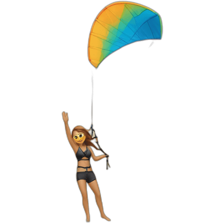 Kitesurfer girl with kite emoji