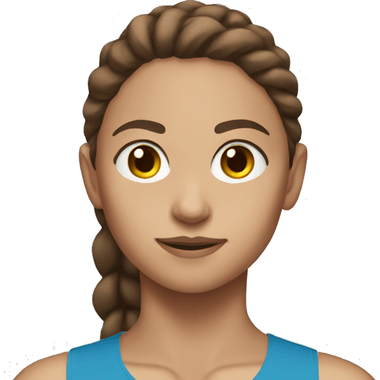 brown hair girl track and field emoji