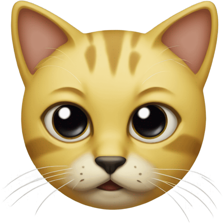 yellow emoji cat, eye patch emoji