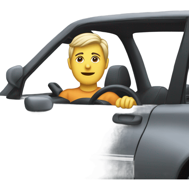 Driving car emoji