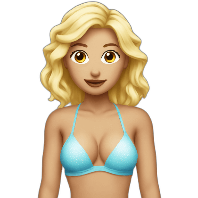 Sexy bikini blonde emoji