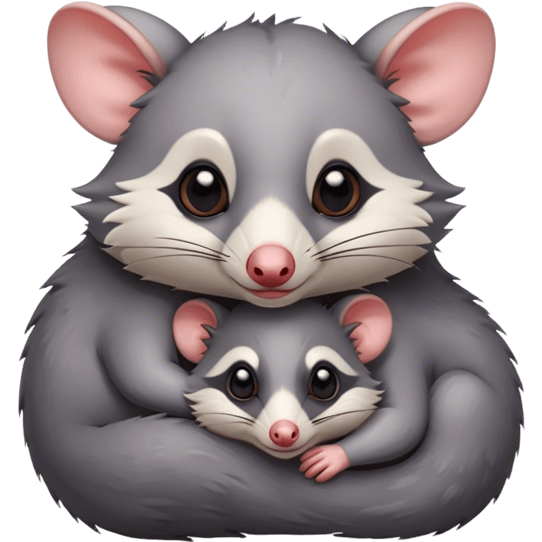 Possum hugging another possum  emoji