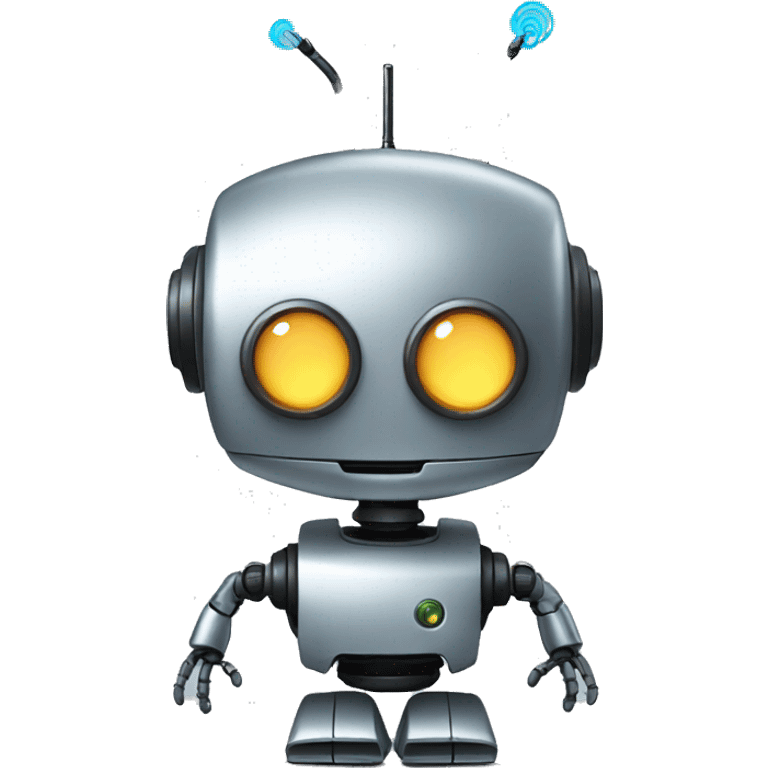 robot with an antenna on its head emoji