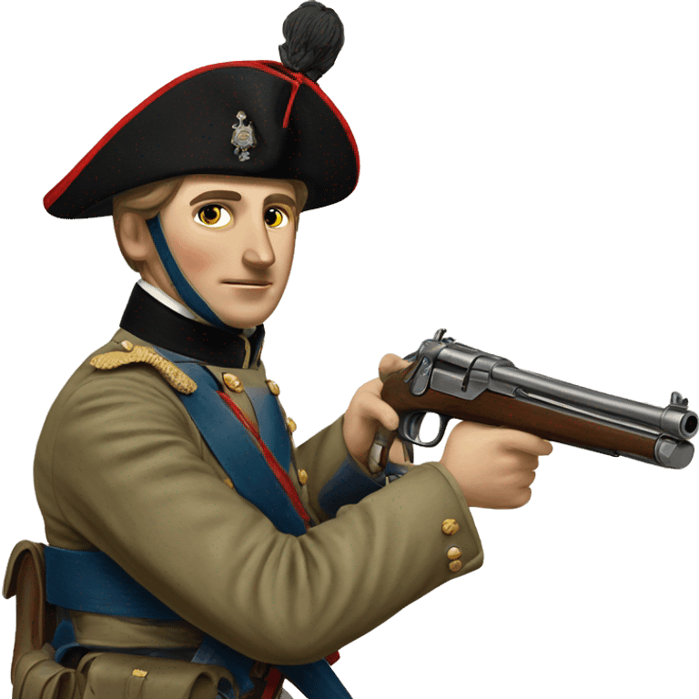 british soldier with gun 19 century emoji