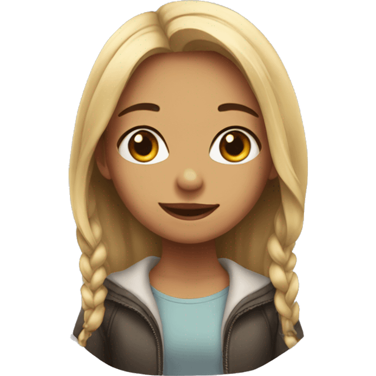 A cute girl  emoji