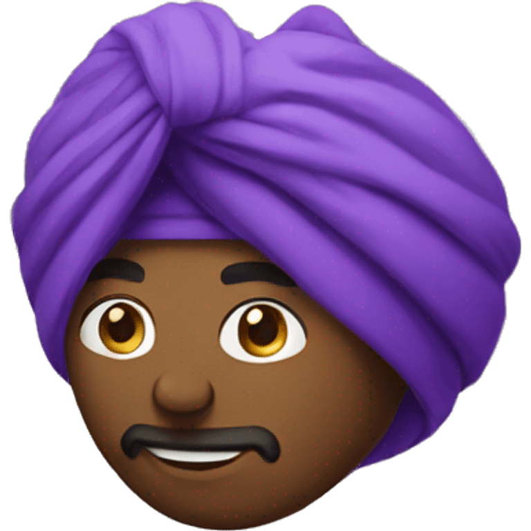 Turban man in purple hoodie emoji