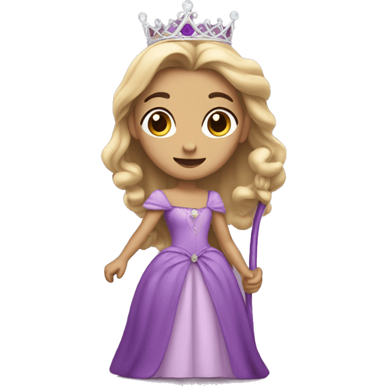 Princess with pruple stick emoji