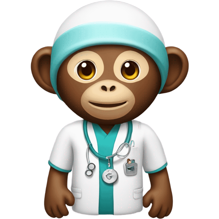 Monkey in a hospital bead emoji