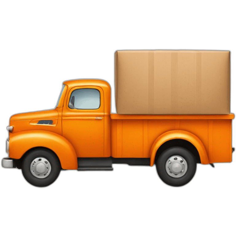 orange truck delivery emoji