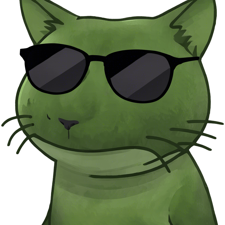 Cat with sunglasses emoji