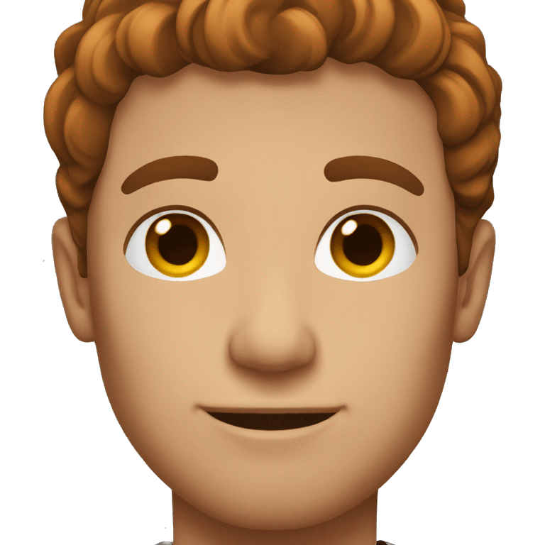 man with coppery brown hair emoji