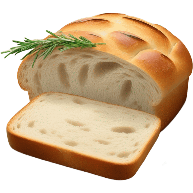 Sourdough bread with rosemary emoji