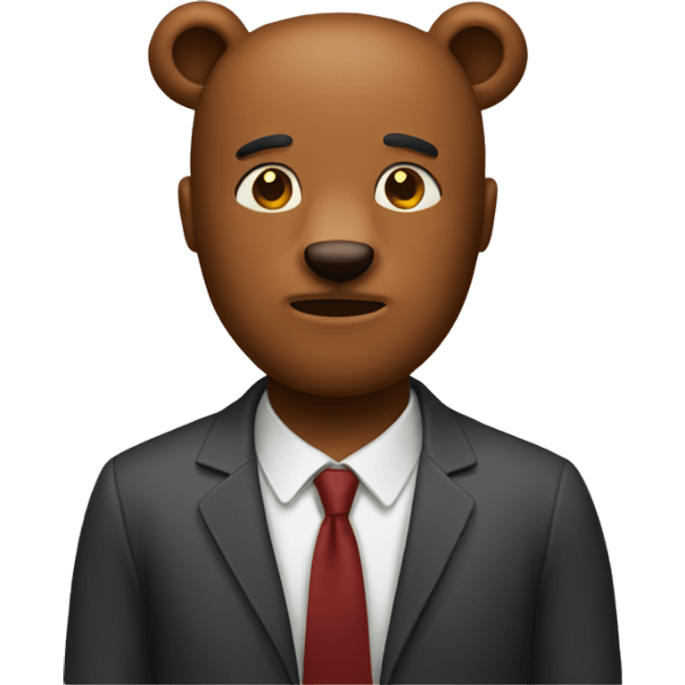 man with bear head  emoji