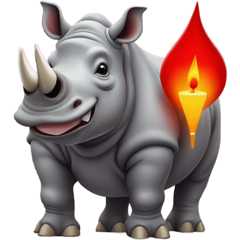 Rhinoman riding crypto red candle emoji