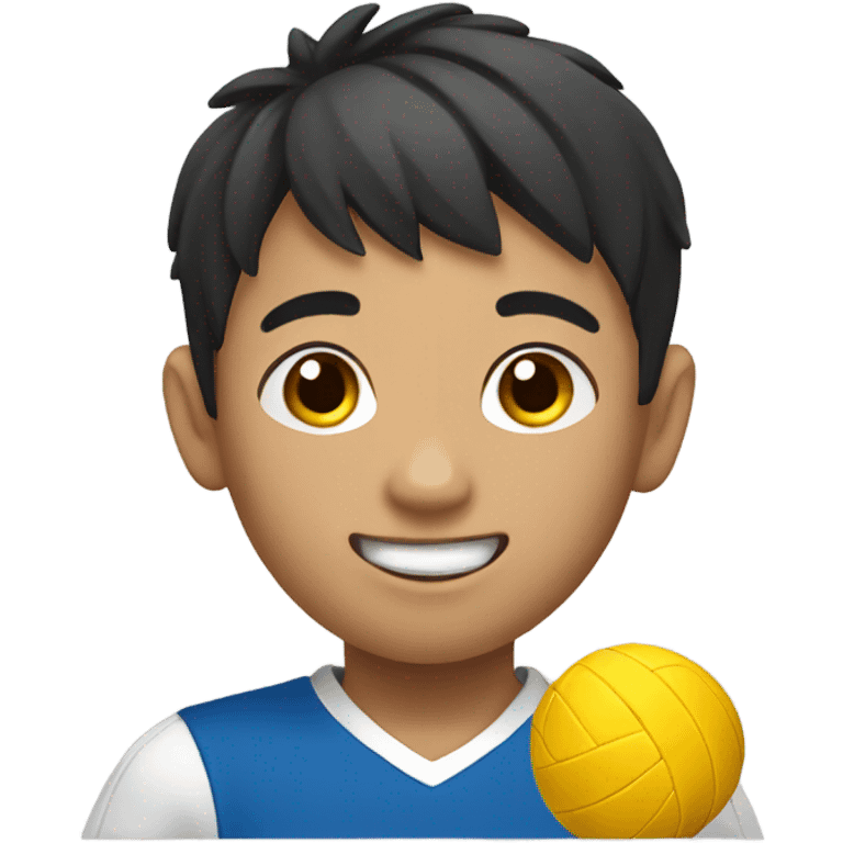 asian boy playing volleyball emoji