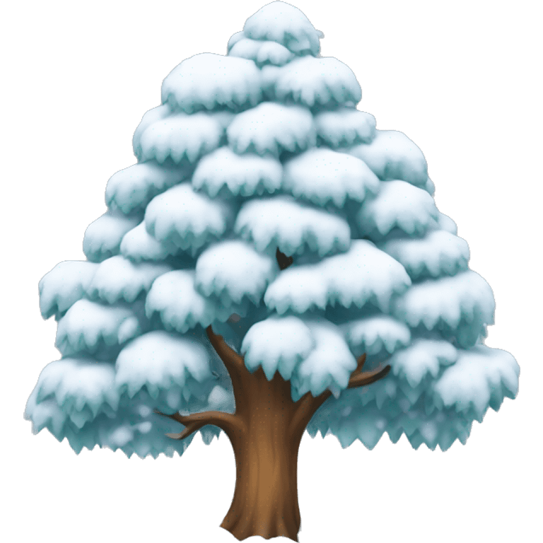 Tree with snow emoji