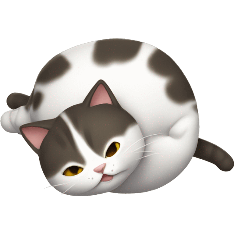 cat rolling over emoji