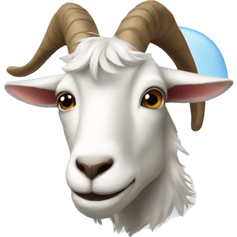 Goat and cloud emoji