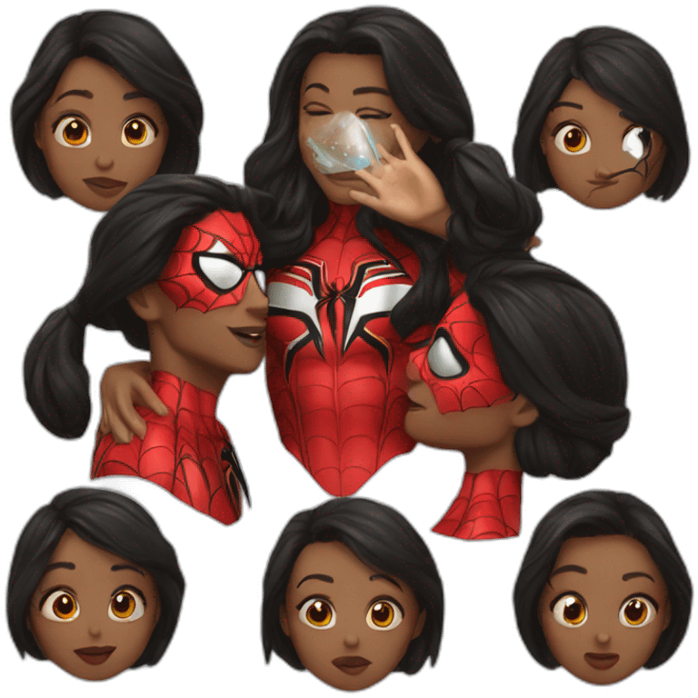 Kiss of spiderwoman emoji