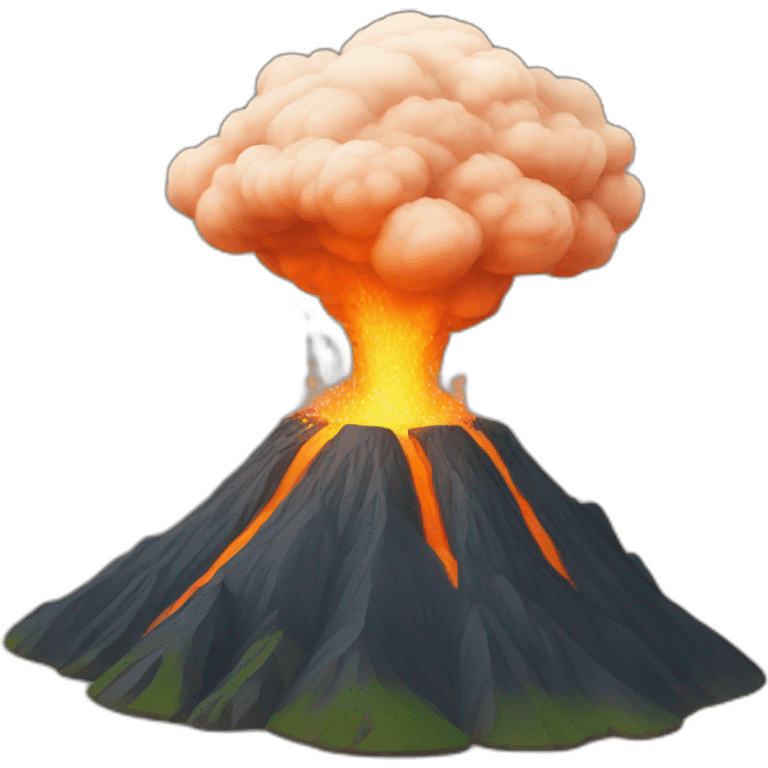 volcan explose  emoji